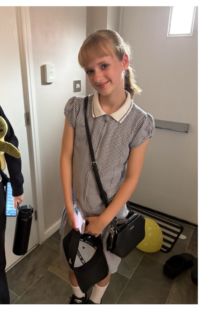 Bella on her last day at Monksdown, all grown up